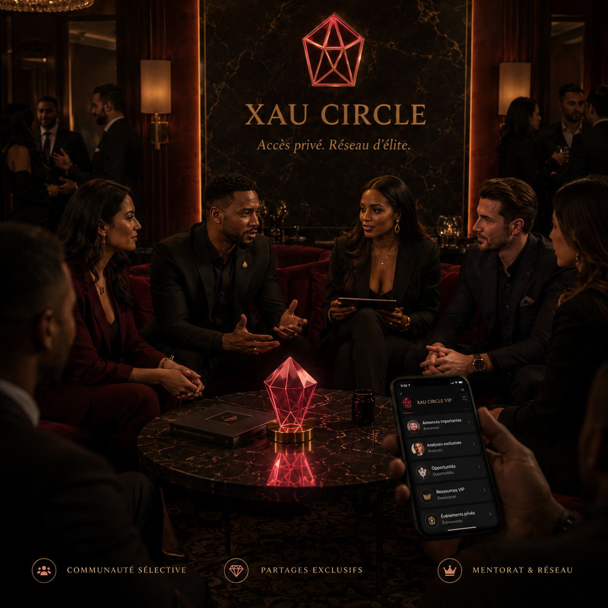 XAU Circle · cercle restreint