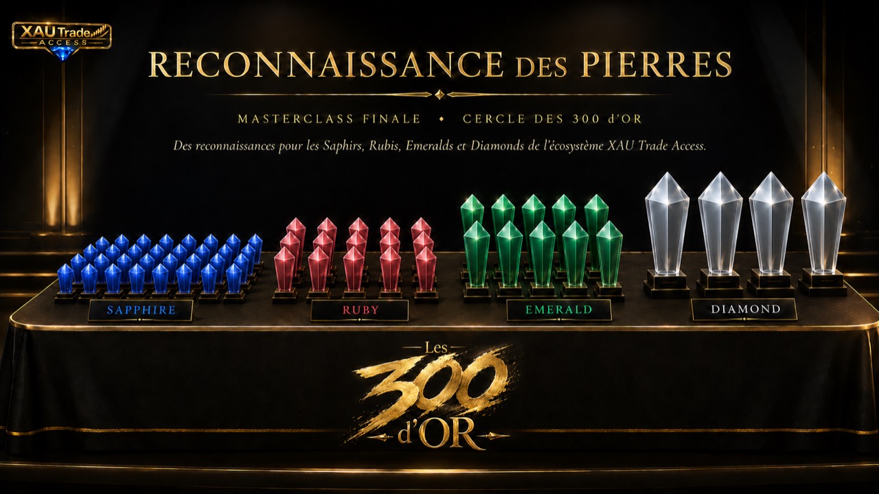 Reconnaissance des Pierres · les 4 trophées Sapphire, Ruby, Emerald, Diamond